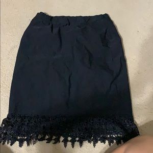 black skirt lace at bottom